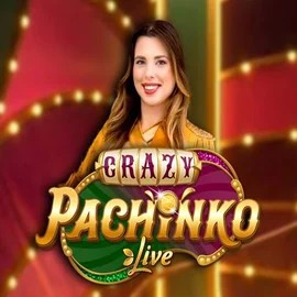 Crazy Pachinko online game logo by Evolution on chanzescasino.com